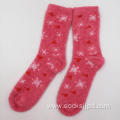 Pink snow winter cosy socks